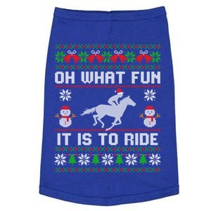 Oh What Fun It Is To Ride Horse Ugly Santa Christmas Funny Gift Doggie Tank