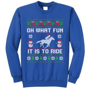 Oh What Fun It Is To Ride Horse Ugly Santa Christmas Funny Gift Sweatshirt