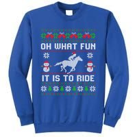 Oh What Fun It Is To Ride Horse Ugly Santa Christmas Funny Gift Sweatshirt