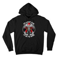 Oh What Fun It Is To Ride Christmas Santa Motorcycle Biker Hoodie