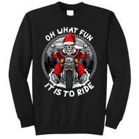 Oh What Fun It Is To Ride Christmas Santa Motorcycle Biker Sweatshirt