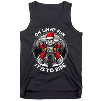 Oh What Fun It Is To Ride Christmas Santa Motorcycle Biker Tank Top