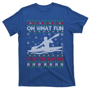 Oh What Fun It Is To Kayak Kayaking Ugly Christmas Gift T-Shirt