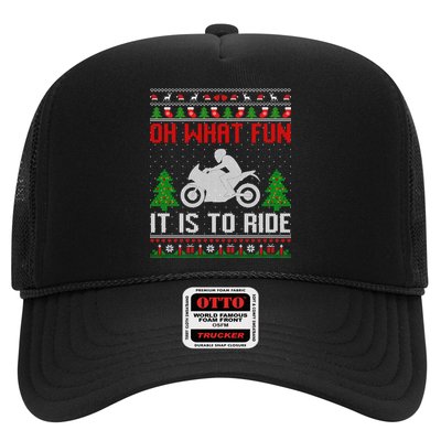 Oh What Fun It Is To Ride Motorcycle Ugly Christmas Funny Gift Hat