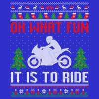 Oh What Fun It Is To Ride Motorcycle Ugly Christmas Funny Gift 16 in Basic Backpack