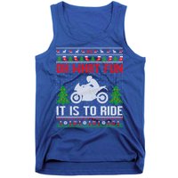 Oh What Fun It Is To Ride Motorcycle Ugly Christmas Funny Gift Tank Top