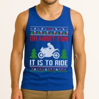 Oh What Fun It Is To Ride Motorcycle Ugly Christmas Funny Gift Tank Top