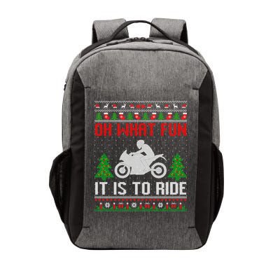 Oh What Fun It Is To Ride Motorcycle Ugly Christmas Funny Gift Vector Backpack