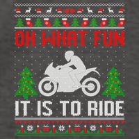 Oh What Fun It Is To Ride Motorcycle Ugly Christmas Funny Gift Vector Backpack