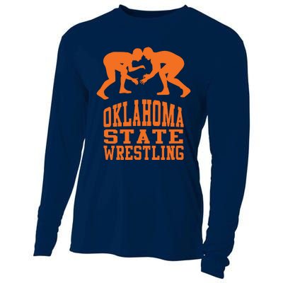 Oklahoma Wrestling Funny Cooling Performance Long Sleeve Crew