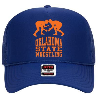 Oklahoma Wrestling Funny High Crown Mesh Back Trucker Hat