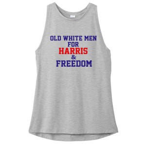 Old White For Harris And Freedom Election Ladies PosiCharge Tri-Blend Wicking Tank