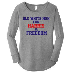 Old White For Harris And Freedom Election Women's Perfect Tri Tunic Long Sleeve Shirt