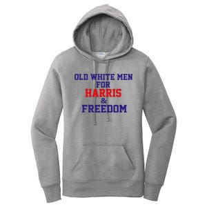 Old White For Harris And Freedom Election Women's Pullover Hoodie