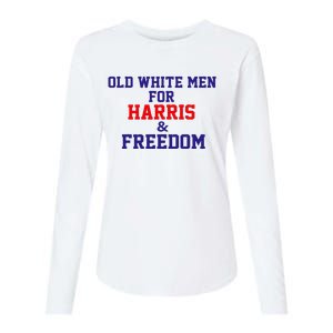 Old White For Harris And Freedom Election Womens Cotton Relaxed Long Sleeve T-Shirt