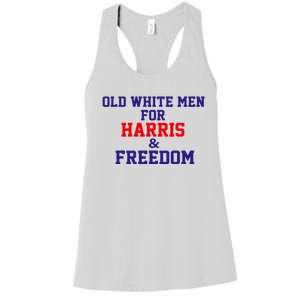 Old White For Harris And Freedom Election Women's Racerback Tank