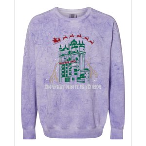 Oh What Fun It Is To Ride Tower Of Terror Christmas Colorblast Crewneck Sweatshirt