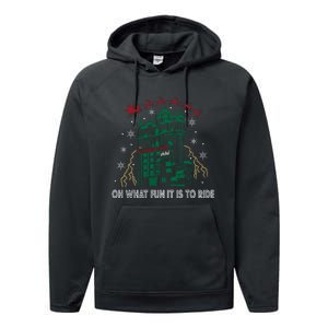 Oh What Fun It Is To Ride Tower Of Terror Christmas Performance Fleece Hoodie