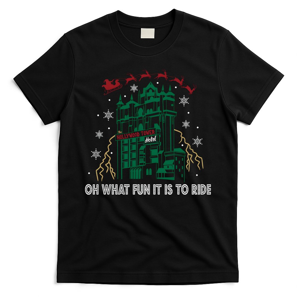Oh What Fun It Is To Ride Tower Of Terror Christmas T-Shirt
