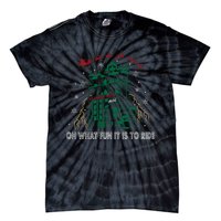 Oh What Fun It Is To Ride Tower Of Terror Christmas Tie-Dye T-Shirt