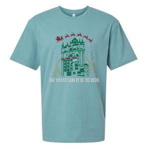 Oh What Fun It Is To Ride Tower Of Terror Christmas Sueded Cloud Jersey T-Shirt