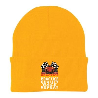 Open Wheel Formula Racing Car Practice Qualify Race Vintage Gift Knit Cap Winter Beanie