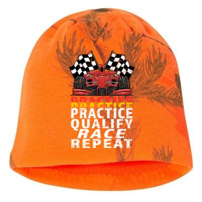 Open Wheel Formula Racing Car Practice Qualify Race Vintage Gift Kati - Camo Knit Beanie