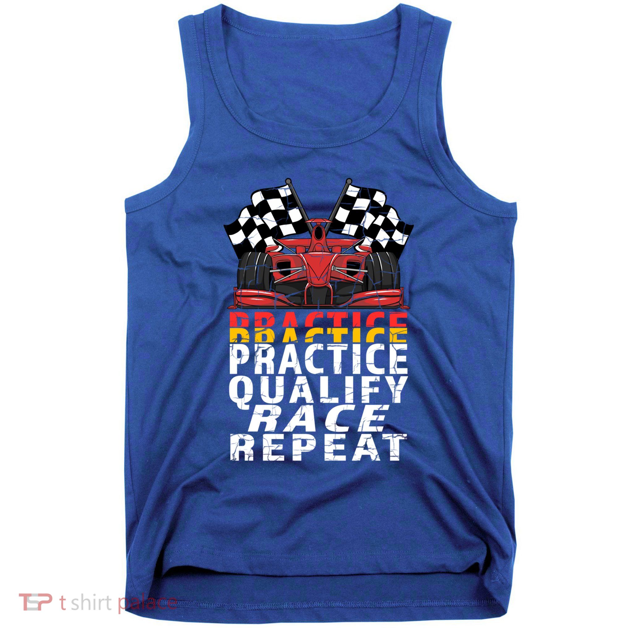 Open Wheel Formula Racing Car Practice Qualify Race Vintage Gift Tank Top