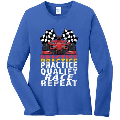 Open Wheel Formula Racing Car Practice Qualify Race Vintage Gift Ladies Long Sleeve Shirt