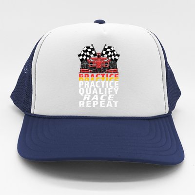 Open Wheel Formula Racing Car Practice Qualify Race Vintage Gift Trucker Hat