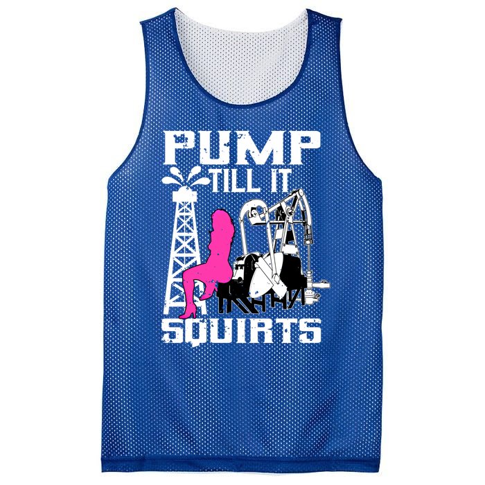 Oilfield Workers Funny Gift Oil Rig Roughneck Design Cute Gift Mesh Reversible Basketball Jersey Tank