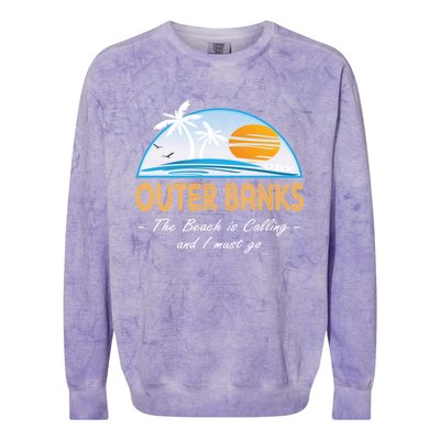 OBX With Funny Slogan for The Outer Banks Colorblast Crewneck Sweatshirt