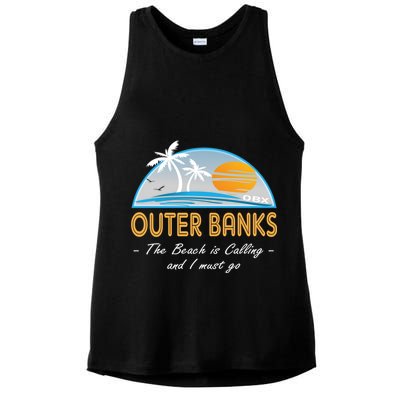 OBX With Funny Slogan for The Outer Banks Ladies PosiCharge Tri-Blend Wicking Tank