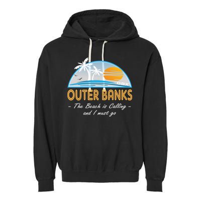 OBX With Funny Slogan for The Outer Banks Garment-Dyed Fleece Hoodie