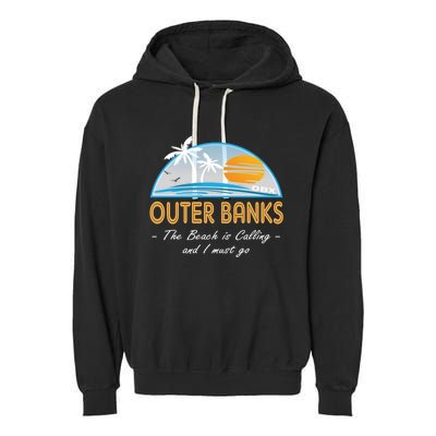 OBX With Funny Slogan for The Outer Banks Garment-Dyed Fleece Hoodie