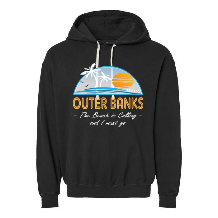 OBX With Funny Slogan for The Outer Banks Garment-Dyed Fleece Hoodie