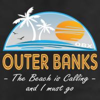 OBX With Funny Slogan for The Outer Banks Garment-Dyed Fleece Hoodie