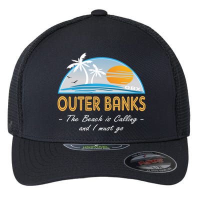 OBX With Funny Slogan for The Outer Banks Flexfit Unipanel Trucker Cap