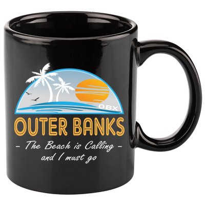 OBX With Funny Slogan for The Outer Banks 11oz C Handle Ceramic Mug
