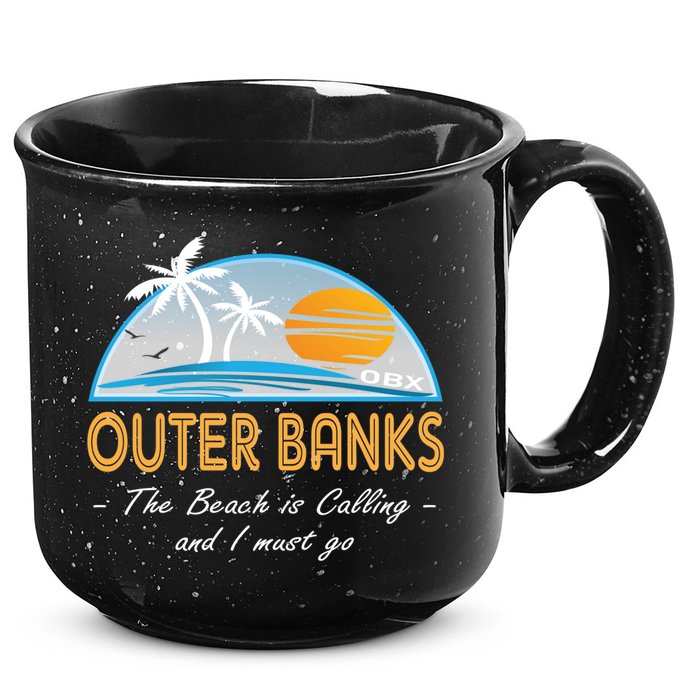 OBX With Funny Slogan for The Outer Banks 15oz Campfire Ceramic Mug