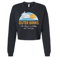 OBX With Funny Slogan for The Outer Banks Cropped Pullover Crew