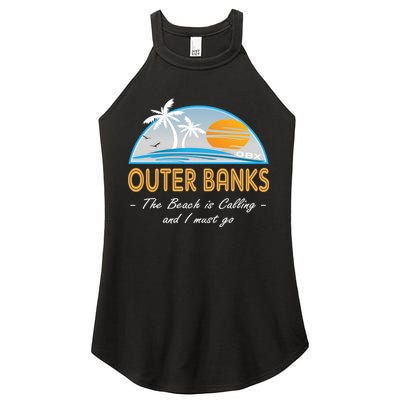 OBX With Funny Slogan for The Outer Banks Women's Perfect Tri Rocker Tank