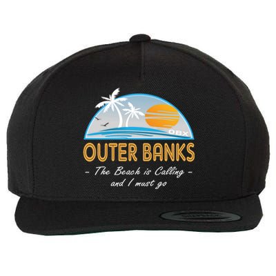 OBX With Funny Slogan for The Outer Banks Wool Snapback Cap