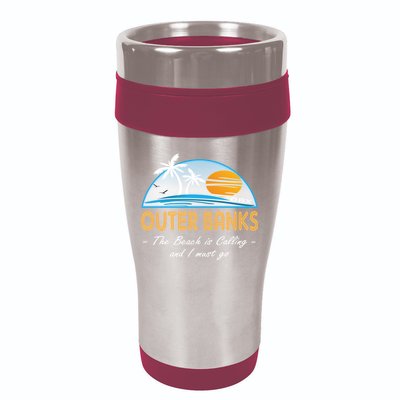 OBX With Funny Slogan for The Outer Banks 16oz Travel Tumbler