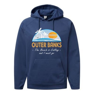 OBX With Funny Slogan for The Outer Banks Performance Fleece Hoodie