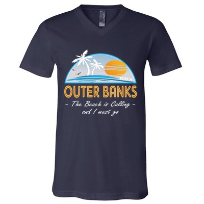 OBX With Funny Slogan for The Outer Banks V-Neck T-Shirt