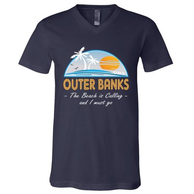 OBX With Funny Slogan for The Outer Banks V-Neck T-Shirt