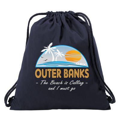 OBX With Funny Slogan for The Outer Banks Drawstring Bag
