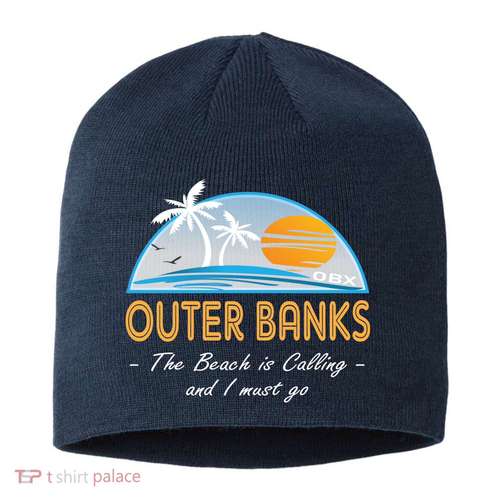 OBX With Funny Slogan for The Outer Banks Sustainable Beanie