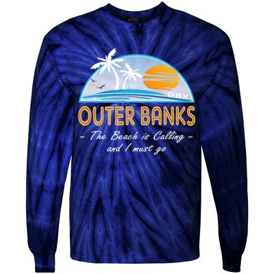 OBX With Funny Slogan for The Outer Banks Tie-Dye Long Sleeve Shirt